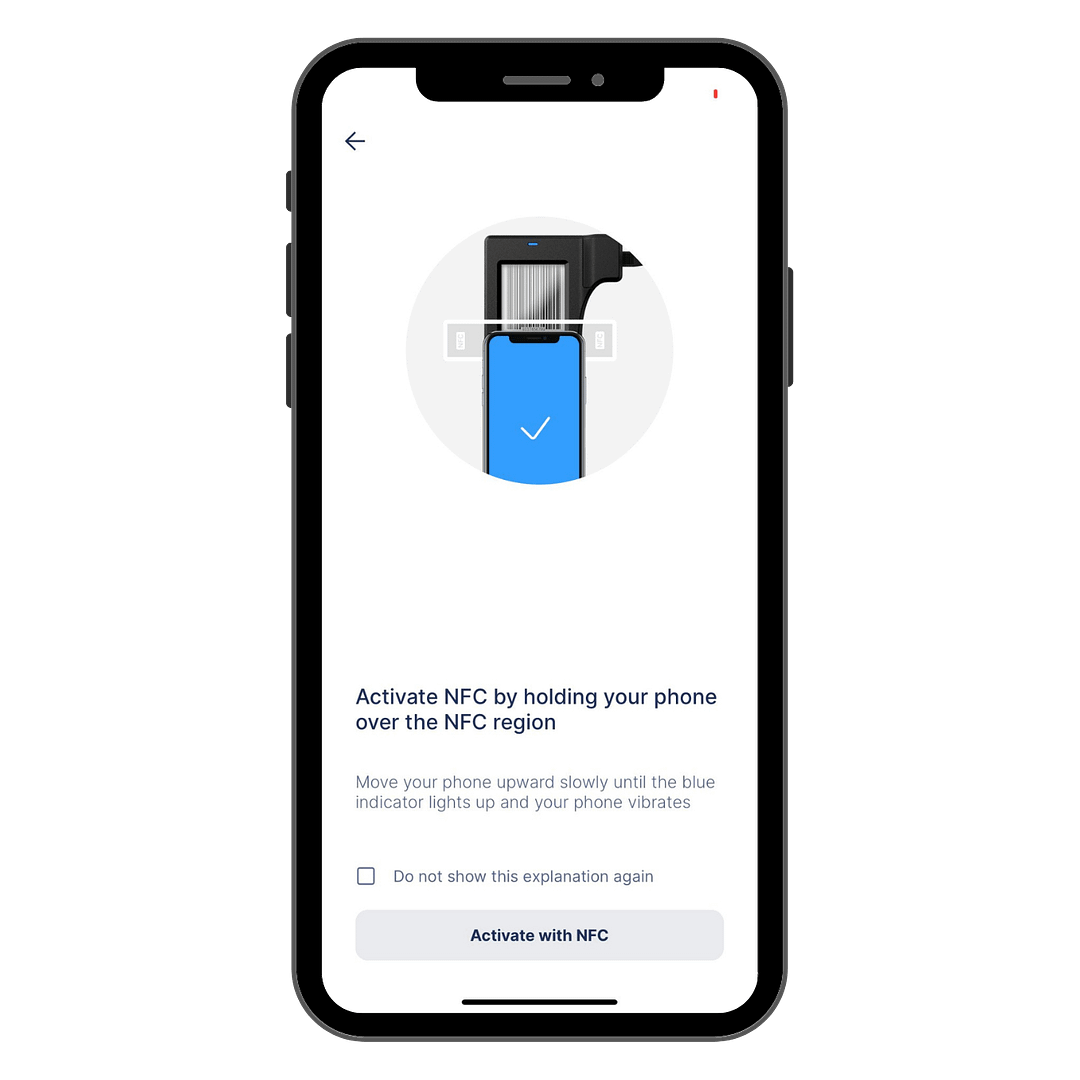 Finding NFC location iphone mock up