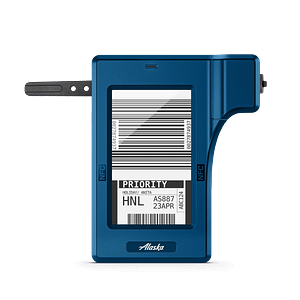 Alaska Airlines electronic bag tag render