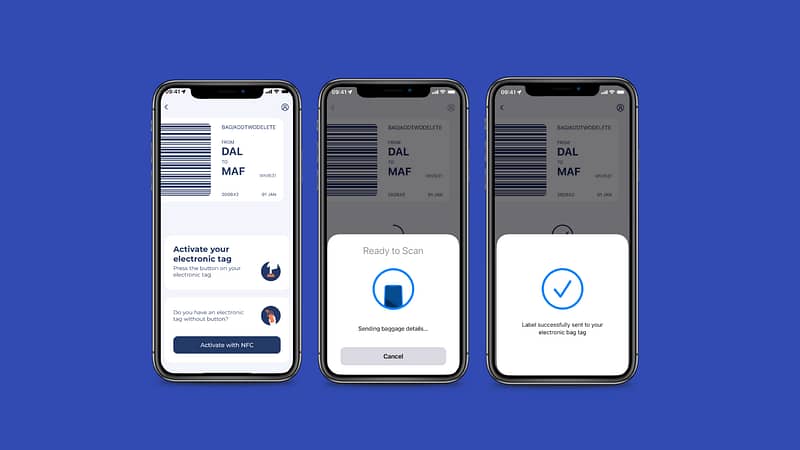 BAGTAG app screenshots